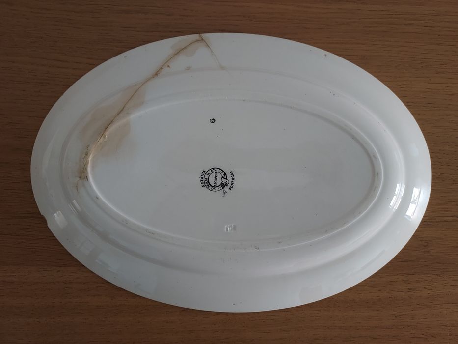 Terrina + Travessa Porcelana Sacavém Estátua
