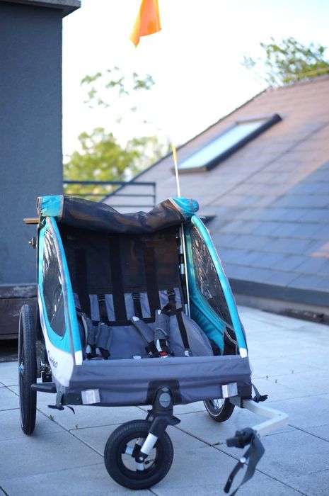 Przyczepka rowerowa Qeridoo Sportrex 2 (2 dzieci) - bardzo dobry stan