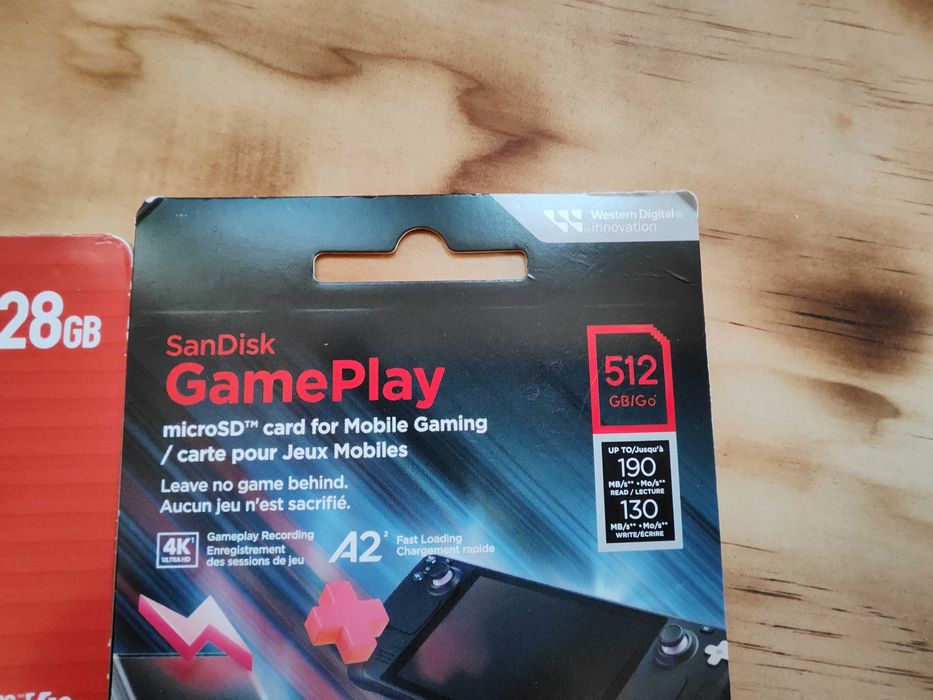 Karta pamięci Sandisk Gameplay MicroSDXC 512GB +Karta Lexar Play 128GB