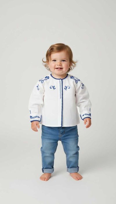 Camisa Bordada de Viana - Criança