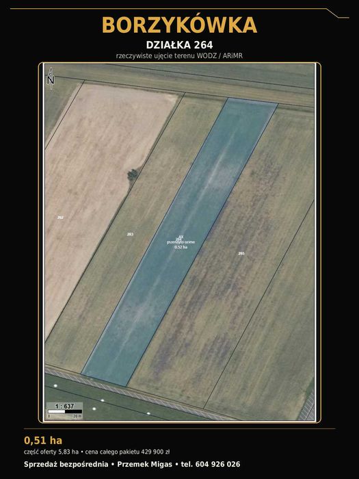 BORZYKÓWKA — 5,83 ha — 429 900 zł