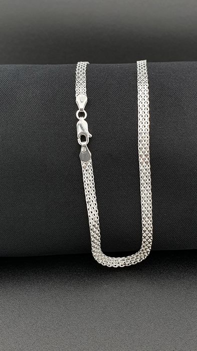 Naszyjnik łańcuszek srebrny pr.925 45cm bismarck