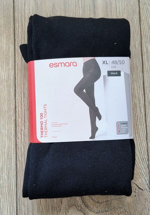 Rajstopy termiczne damskie czarne XL nowe