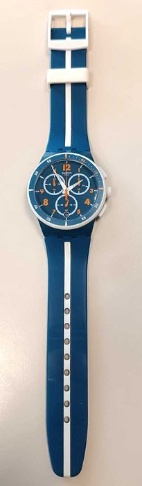 Relógio Swatch Chrono Whitespeed – Como Novo (Pilha Nova)