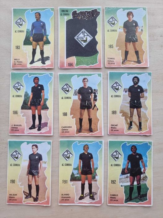 Cromos da equipa de futebol da Académica
