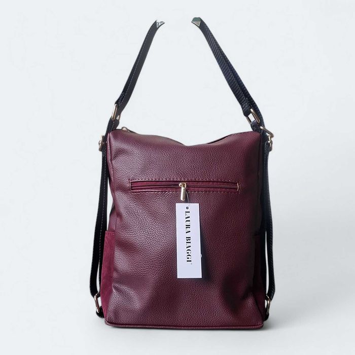 Laura Biaggi torebka worek plecak chwosty eko skóra