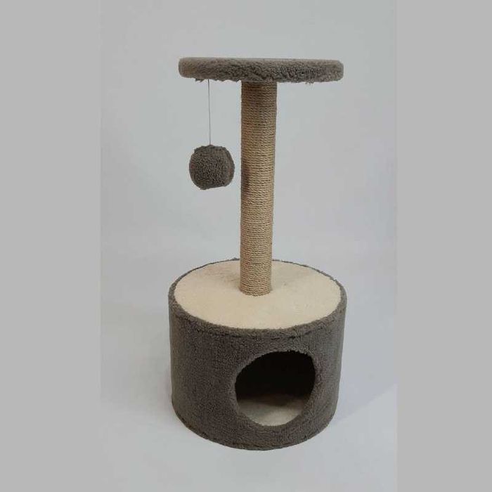 Кігтеточка Лазалка з Хатинкою для кота. Домік Когтеточка для Кішки