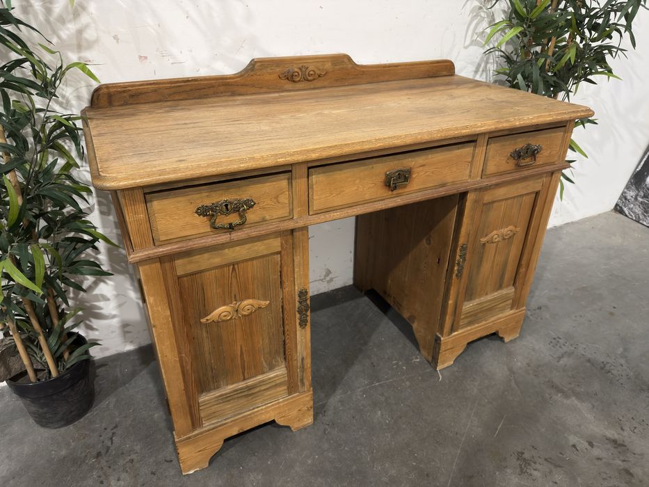 Piękne eklektyczne biurko z szufladami lite drewno dowóz wysyłka