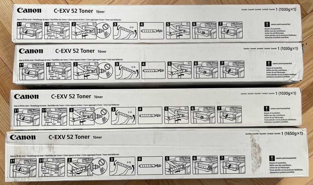 Нові картриджі Canon C-EXV 52 (Bk, C, M, Y) Оригінал, повний комплект