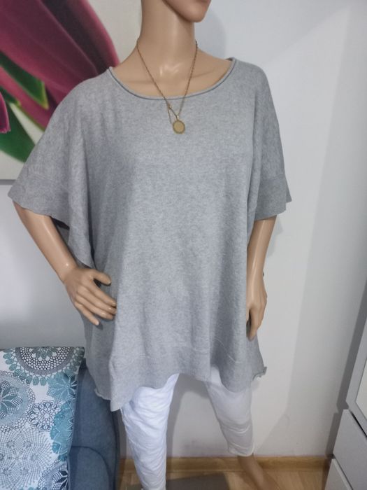 Luźny oversize sweterek wiosna z kaszmirem L xl
