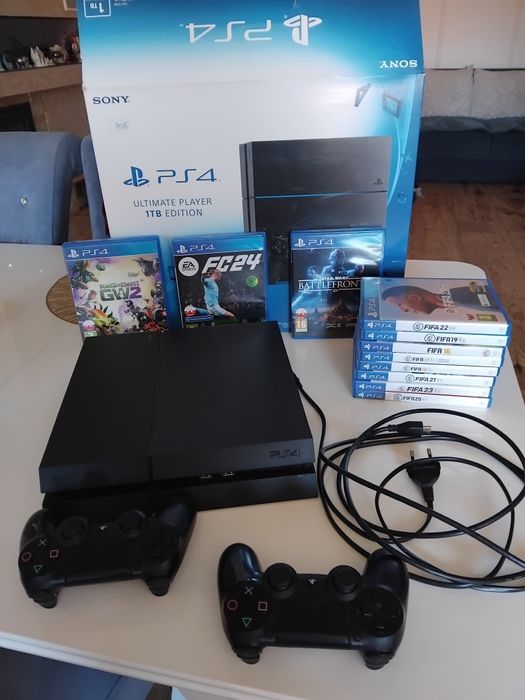 PlayStation 4 FAT  1 TR +2 pady+gry