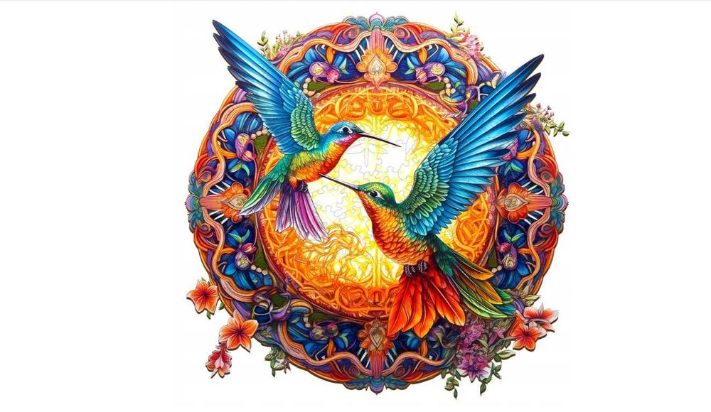 Puzzle Drewniane Dla Dorosłych 300 Elementów MANDALA Drewniane Pudełko