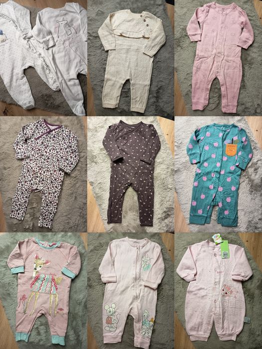 Zestaw pajacyków dla dziewczynki rozmiar 3-6m 68