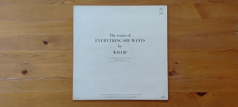 Wham, Maxi Single, Winyl