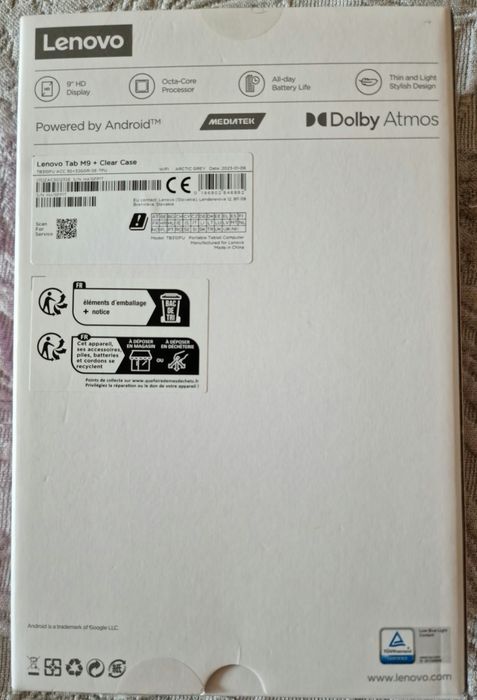Планшет Lenovo Tab M9+Clear Case 3Гб+32Гб Arctic Grey TB-310FU WiFi