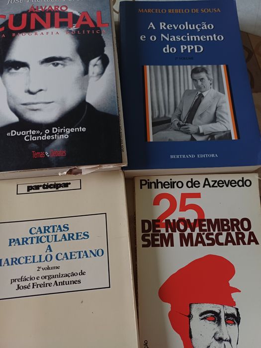 Livros politica, cunhal,marcelo rebelo sousa etc