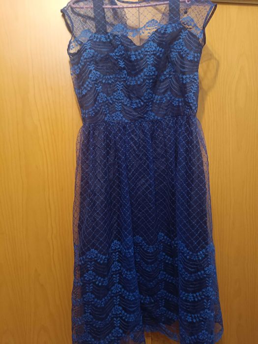 Vestido de cerimónia em renda 52 cm de cava