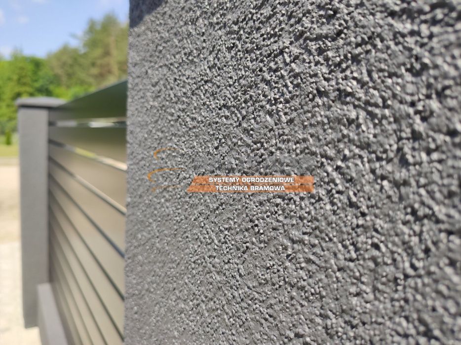 NOWOCZESNE ogrodzenie TYNKOWANE | MURKI i SŁUPKI | Producent Bydgoszcz