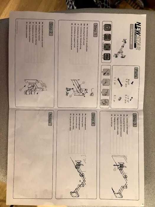 Uchwyt na monitory 2x27 cali - NewStar FPMA-W960D