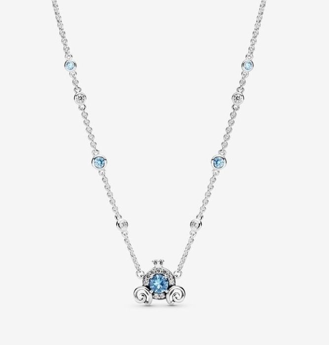Pandora Naszyjnik Disney Karoca Kopciuszka ze srebra próby S925ALE+ gratis ozdobny woreczek