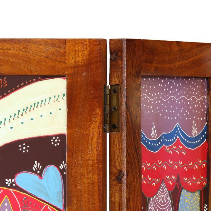 vidaXL Parawan 3 Panelowy Miodowy Brąz 35x1.5x160 cm z Drewna Akacji