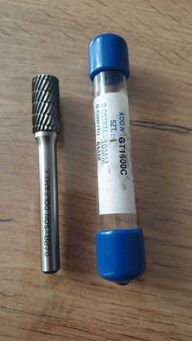 2x Frez, pilnik obrotowy walcowy fi10 GT1600C