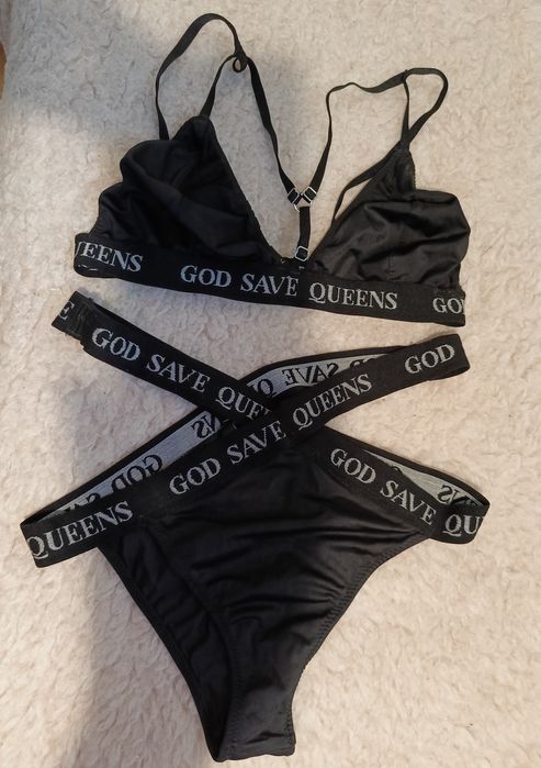 Strój kąpielowy bikini z gumami paskami * push up*