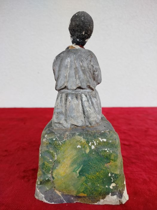 Stara przedwojenna skarbonka koscielna murzynek kiwajacy główka