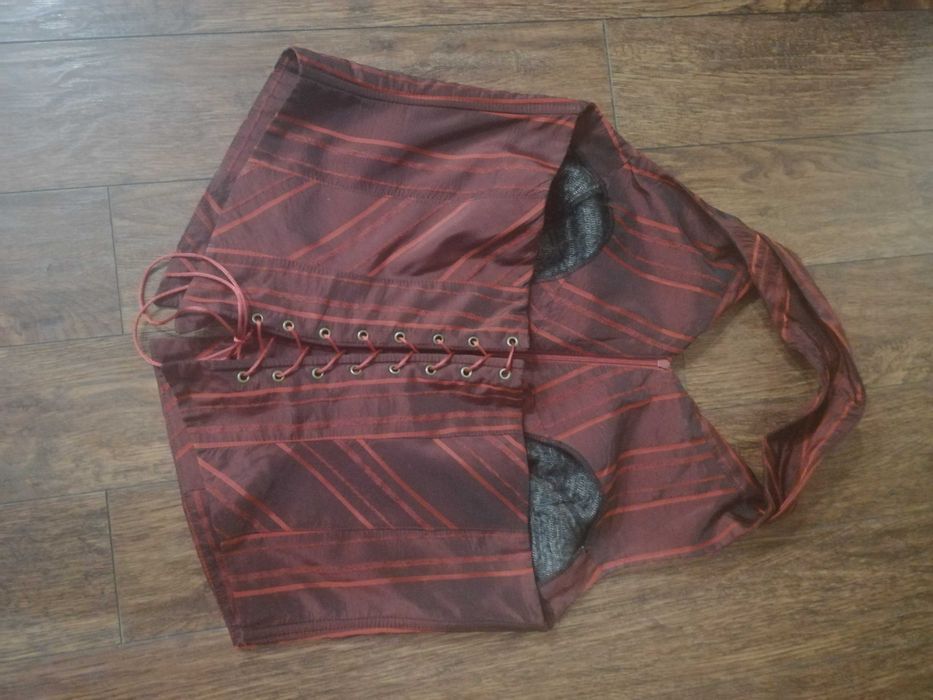 Gorset bordowy 42