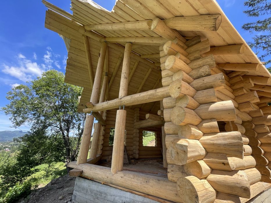 Дикий зруб, будинки з дикого зрубу, будинок з дерева