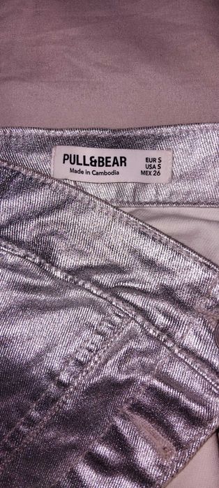 Top sem alças prateado novo