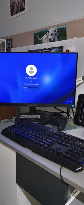 Komputer stacjonarny komplet z monitorem do gier