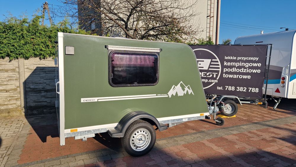 Microcamp mini przyczepa kempingowa transportowa teardrop