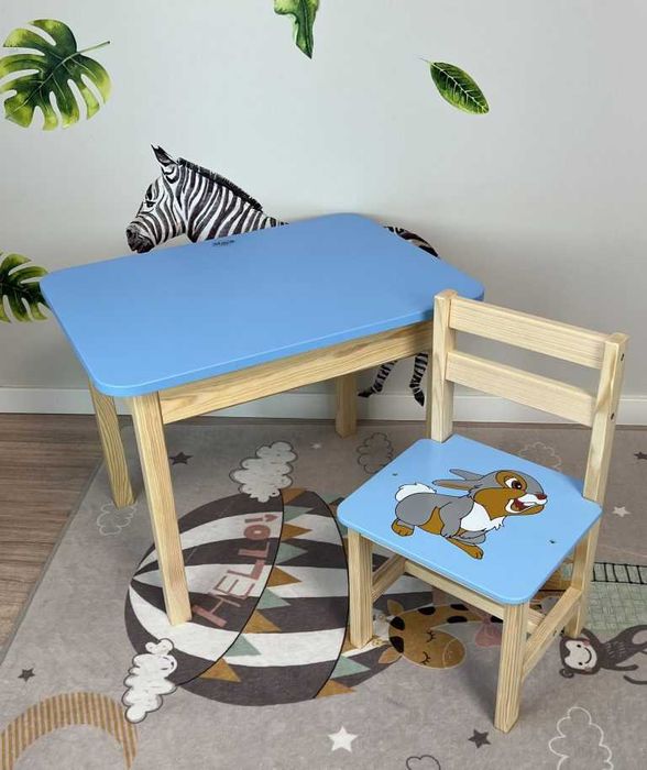 Столик зі стільчиком дерев'яний дитячий. Опт від виробника (ціна 1370)