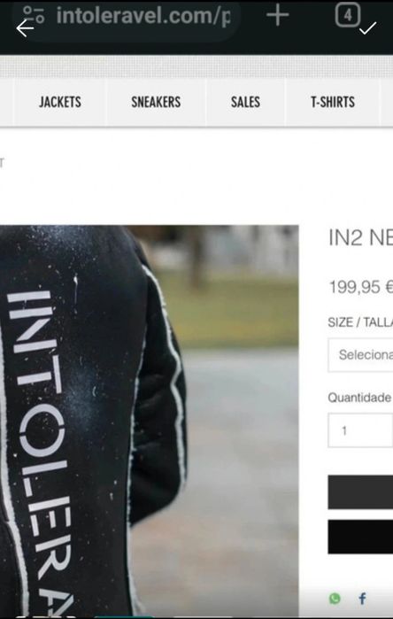 Casaco (Intolerável Clothing) preto com pêlo interior