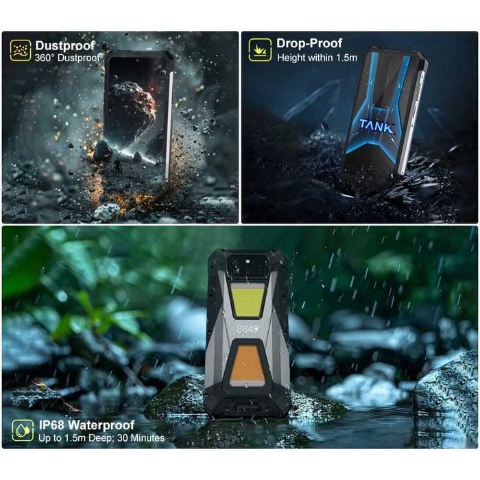 Unihertz 8849 Tank 3S 5G 12GB/256GB 15600mAh IP68 Projetor 3.1GHz