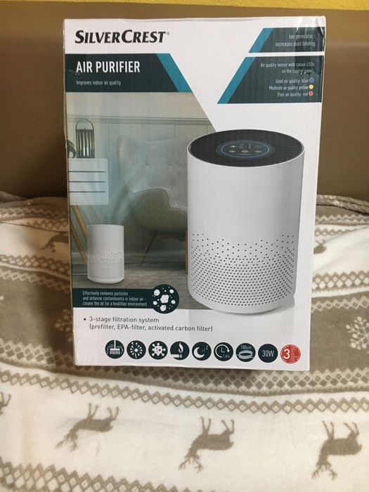 Nowy oczyszczacz powietrza SIlvercrest, na gwarancjii