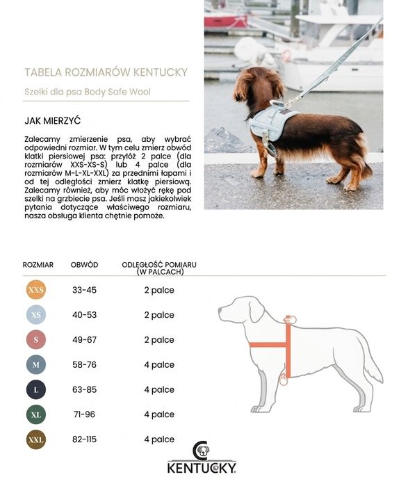 Szelki Kentucky dogwear wool szare XL