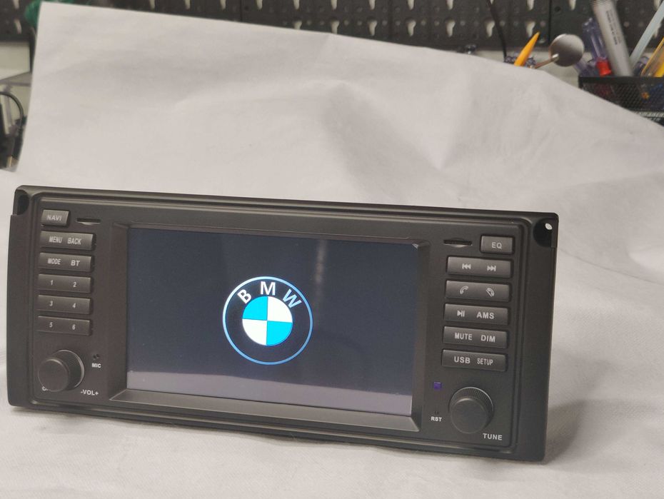 Rádio BMW E39 Android 13 WiFi GPS Novo com Garantia 2GB RAM