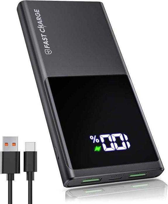 Power Bank 10500mAh USB C 15W 3 wyjściami LED 629