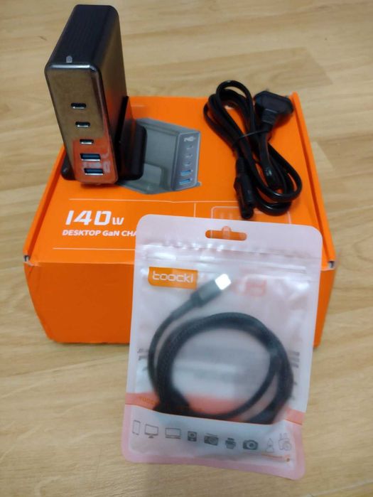 Швидка зарядка Toocki 140W + бонус кабель 240W Type-C Type-C
