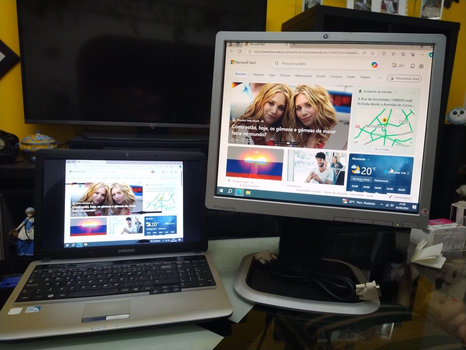 Monitor HP 19"polegadas, casa apartamento vivenda quarto escritório.