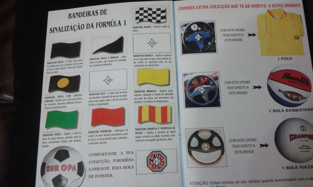Caderneta vintage de cromos TURBO - Manil - para coleção