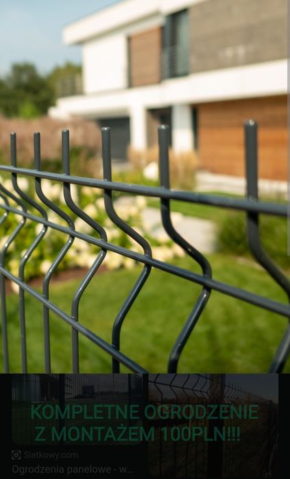 Ogrodzenie panelowe z montażem