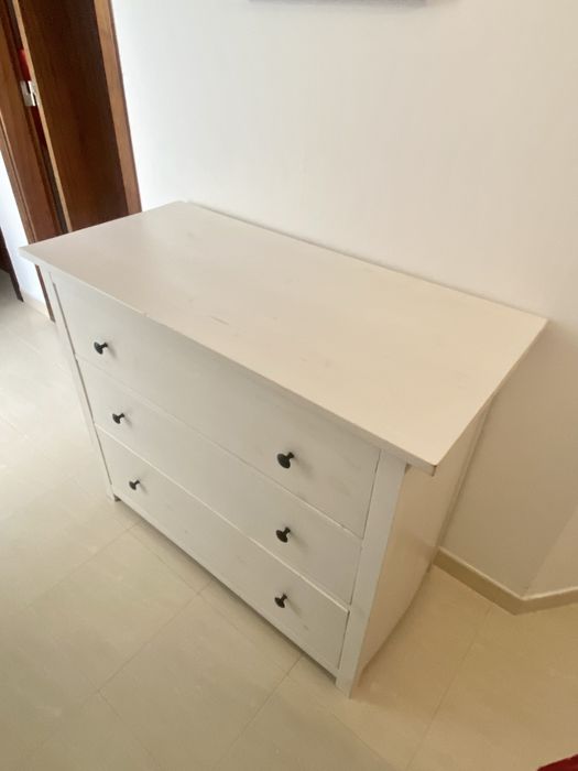 comoda c/3 gavetas, velatura branca 108x96 cm