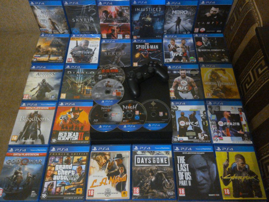 FortnitePS4Slim(Обмен Приставки/Игры-GTA5RDR2MKTekkenGodWarFifa)+2джоя