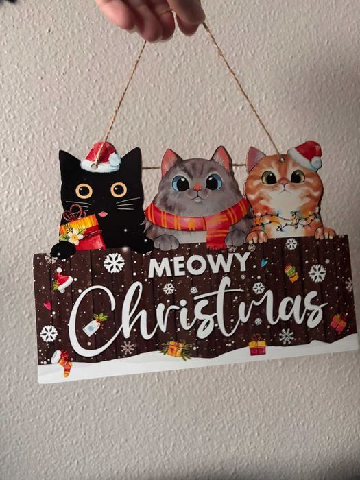 Decoração de Natal “Meowy Christmas”