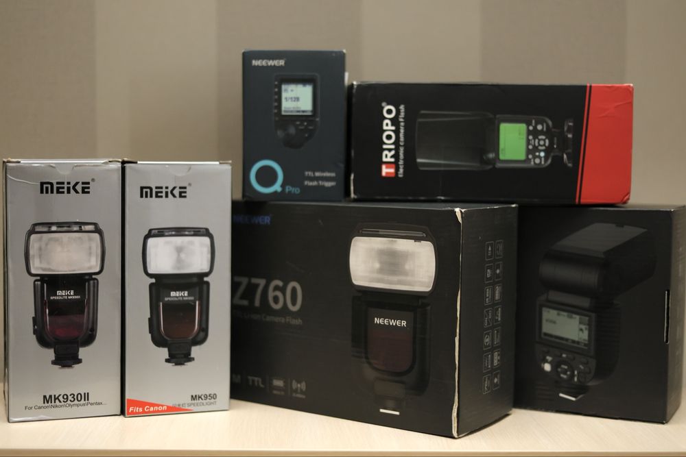 Meike MK930 MK950 canon нові  Neewer z760 Triopo TR586EX canon nikon