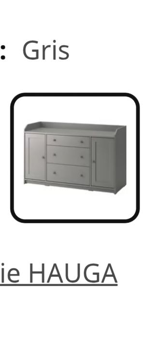 Aparador HAUGA ikea Gris