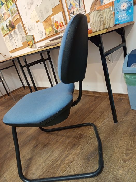 5x krzesło biurowe komfortowe na płozie, ergonomiczne wygodne, mocne